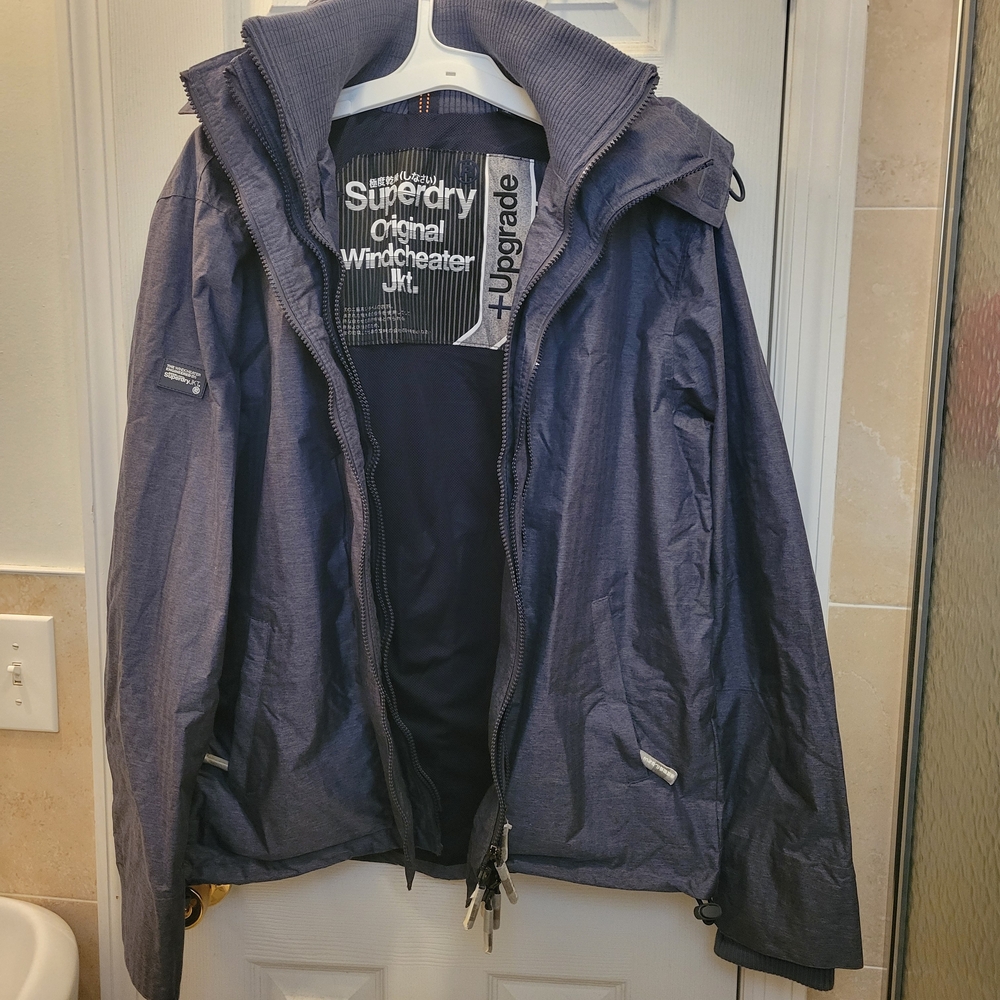 New Superdry Men's Navy Windcheater Jacket